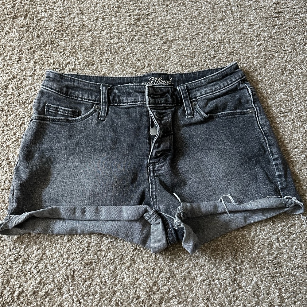 Black jean shorts